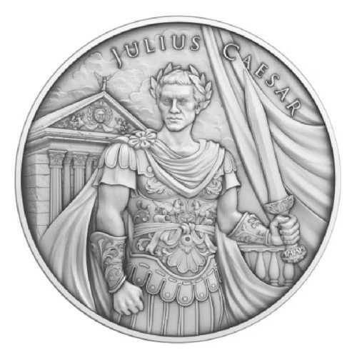 銀貨 1オンス レジェンダリー・ウォリアーズ：ジュリアス・シーザー ラウンド BU｜WORLD RESOURCE【QUEEN店】