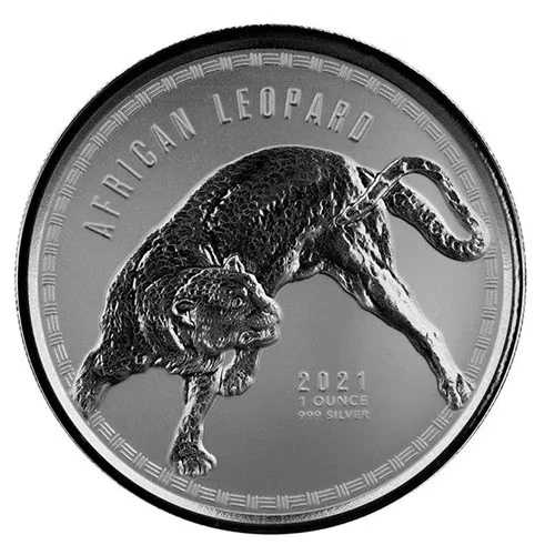 2021年 ガーナ共和国 アフリカヒョウ 1オンス 銀貨 未開封｜WORLD RESOURCE【QUEEN店】