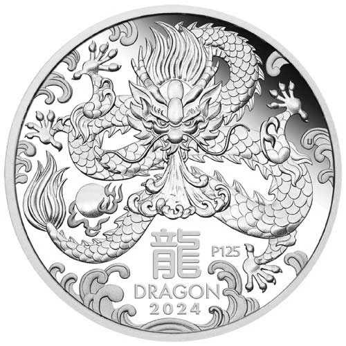 2024年 パース造幣局発行 辰年記念 1/2オンス銀貨(プルーフ)|WORLD RESOURCE【QUEEN店】