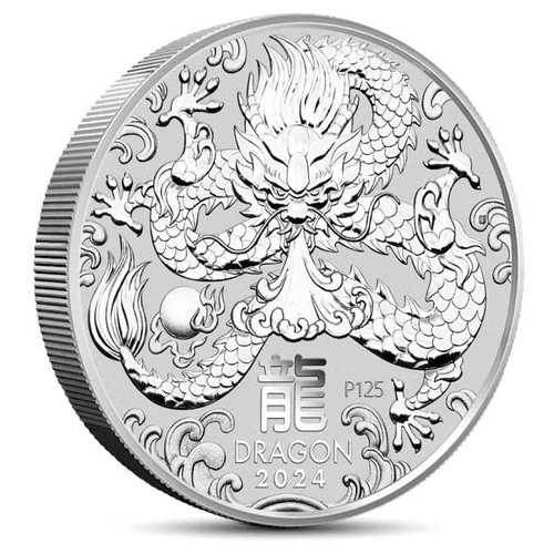 2024年 パース造幣局 辰年記念 5オンス銀貨（未使用品）｜WORLD RESOURCE【QUEEN店】