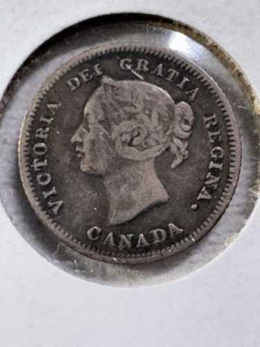 1880年-H カナダ 5セント スモール シルバー コイン 傷あり-｜WORLD RESOURCE【QUEEN店】