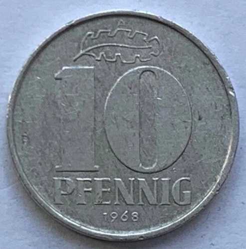 1968年 ドイツ 10ペニヒ - アルミニウム - ハンマーとコンパス｜WORLD RESOURCE【QUEEN店】 20,625円