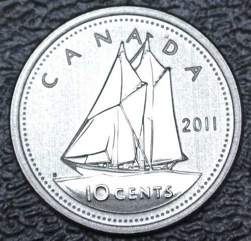 2011 RCM privy Canada - 10 セント-ニッケルメッキ鋼-Elizabeth II-標本-｜WORLD RESOURCE【QUEEN店】