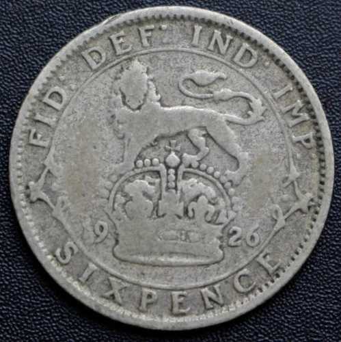 1926年 イギリス 6ペンス硬貨 - 銀貨（純度500%） - ジョージ5世 - KM#828｜WORLD RESOURCE【QUEEN店】