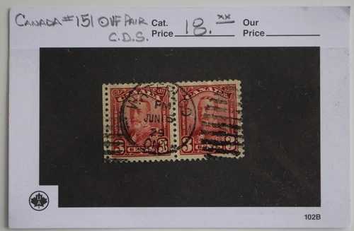 1928年 カナダ #151 キングジョージ V 3 セントペア-中古-｜WORLD RESOURCE【QUEEN店】 21,450円