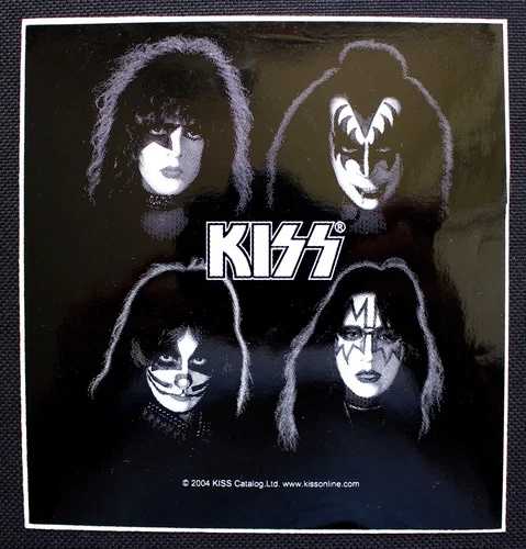 KISS ロックバンドステッカー 2004 Kissカタログ - Kiss 4 Heads Black & White｜WORLD RESOURCE【QUEEN店】