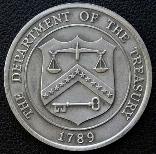 1789年米国財務省ピューター製トークン - 天秤、星、鍵|WORLD RESOURCE【QUEEN店】