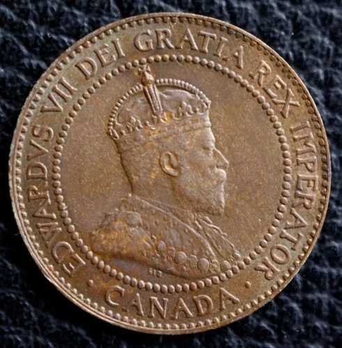 古いカナダの硬貨 1909年 - 1セント硬貨(大型セント) - エドワード7世|WORLD RESOURCE【QUEEN店】