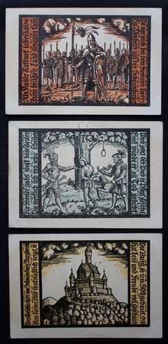 1921年 ドイツのノート 緊急ノート-3 枚ロット-シャルフォー/シュール - 50 pfennig-｜WORLD RESOURCE【QUEEN店】