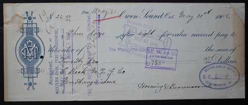 1906年 カナダ商人銀行 C. Beck Mfg. Co-Horning Brownscombe へ｜WORLD RESOURCE【QUEEN店】