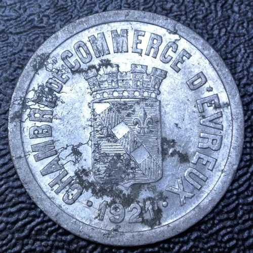 1921 年 フランス - 25 センタイムズ - アルミニウム - 商工会議所 - エヴルー|WORLD RESOURCE【QUEEN店】