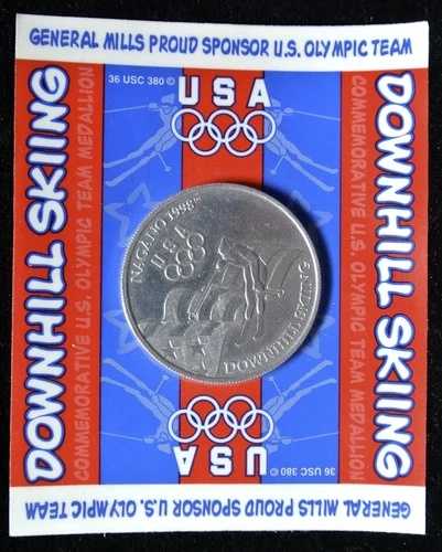 1998 USA General Mills Proud Sponsor Olympic Team ダウンヒル スキー トークン-長野-｜WORLD RESOURCE【QUEEN店】