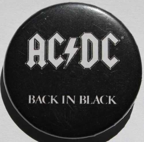 AC/DC バック・イン・ブラック ピンバッジ - 2002年 - 直径1.5インチ|WORLD RESOURCE【QUEEN店】