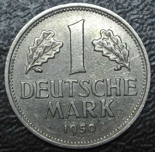 1950年 ドイツ - 1ドイツマルク - 銅ニッケル合金 - ドイツの鷲 - ナイス｜WORLD RESOURCE【QUEEN店】