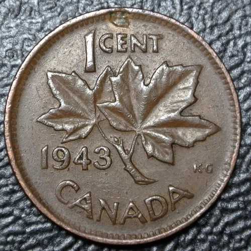 古いカナダ硬貨 1943年 1セント - ブロンズ - 積層ブランク - エラー|WORLD RESOURCE【QUEEN店】