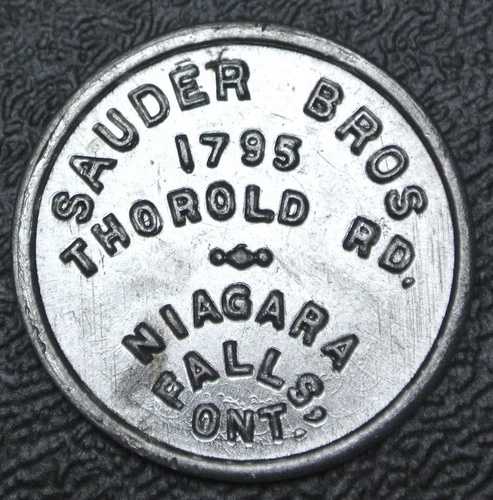ビンテージ SAUDER BROS.、Thorold Rd.、ナイアガラフォールズ、オンタリオ州。トークン - 無料で保存。｜WORLD RESOURCE【QUEEN店】