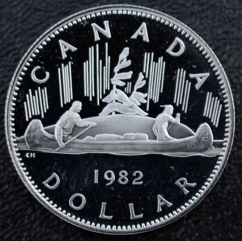 1982年 カナダ 1ドル硬貨 - ニッケル製フロストプルーフ - エリザベス2世 - 高グレード|WORLD RESOURCE【QUEEN店】