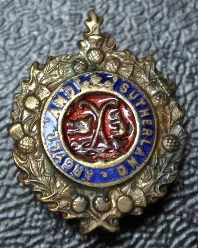 ヴィンテージ Argyll and Southerland エナメルボタン - 17x22mm-|WORLD RESOURCE【QUEEN店】