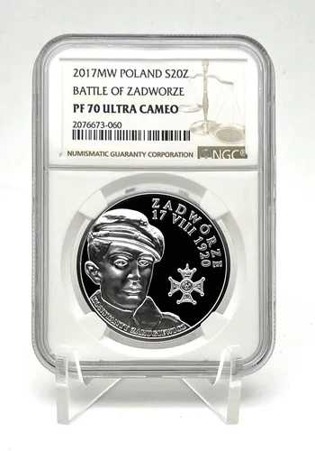 ポーランド 2018 20 ズロティチ ポーランド サーモピュライ ザドヴェルゼ銀貨 NGC PF70｜WORLD RESOURCE【QUEEN店】