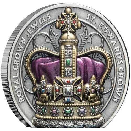 2026年 ニウエ王室の宝物 聖エドワード王冠 超高浮彫り 2オンス銀貨｜WORLD RESOURCE【QUEEN店】
