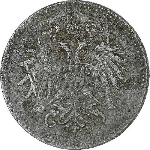 [#394246] オーストリア、カール1世、ヘラー20、1917年、鉄、VF(30-35)、KM:2826｜WORLD RESOURCE【QUEEN店】