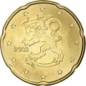 [#348482] フィンランド、20ユーロセント、2002年、フィンランド造幣局、FDCシリーズ、特別、北金-｜WORLD RESOURCE【QUEEN店】