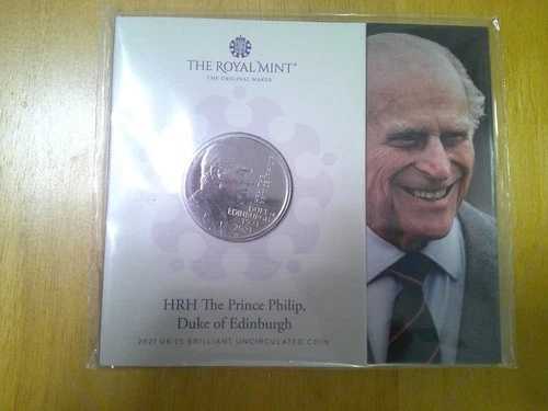 英国王立造幣局 2021年 エディンバラ公フィリップ王子記念 5ポンド硬貨 未開封品｜WORLD RESOURCE【QUEEN店】