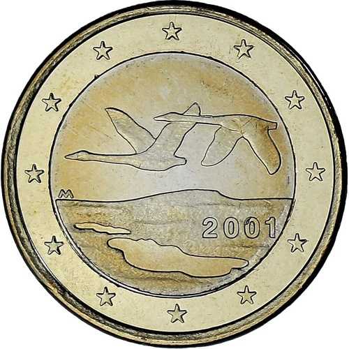 [#347487] フィンランド、ユーロ、2001年、フィンランド造幣局、未使用、バイメタル、KM:104-｜WORLD RESOURCE【QUEEN店】