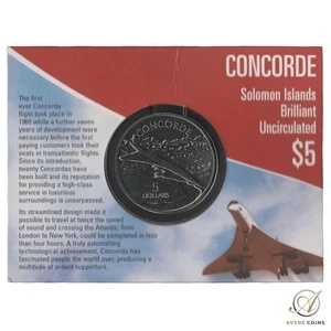 2003年英国王立造幣局発行 - コンコルド記念5ドル硬貨（オリジナルプレゼンテーションカード入り）｜WORLD RESOURCE【QUEEN店】 20,878円