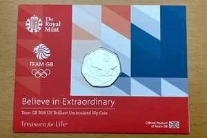 2016年リオオリンピックチームGB 50ペンス硬貨(未使用美品)英国王立造幣局発行 50ペンス硬貨パック|WORLD RESOURCE【QUEEN店】