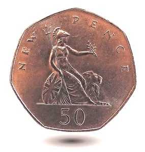 1976年 50ペンス硬貨 50歳の誕生日または記念日の贈り物 英国王立造幣局|WORLD RESOURCE【QUEEN店】
