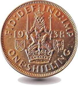 1938年スコットランド銀貨シリング、英国王立造幣局発行、極美品|WORLD RESOURCE【QUEEN店】