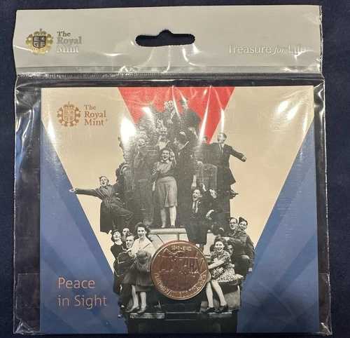 希少な英国王立造幣局製、第二次世界大戦終戦75周年記念(ヨーロッパ戦勝記念日)2ポンド硬貨(未使用品、2020年発行)|WORLD RESOURCE【QUEEN店】