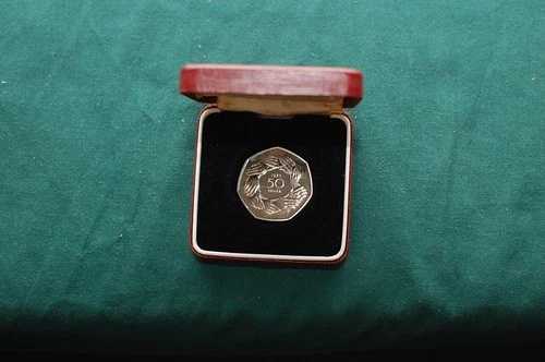 1973年 英国ロイヤル造幣局 50 ペンスリングオブハンズ プルーフ コイン 箱入り-|WORLD RESOURCE【QUEEN店】