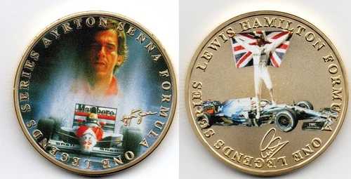 アイルトン・セナ ルイス・ハミルトン 金貨 F1 サイン入り フェラーリ GP モナコ クラシックカー スポーツ|WORLD RESOURCE【QUEEN店】