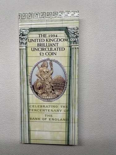 英国王立造幣局 BUNC 1994 ポンド 2 ポンド硬貨 イングランド銀行創立300周年記念 - 009。|WORLD RESOURCE【QUEEN店】