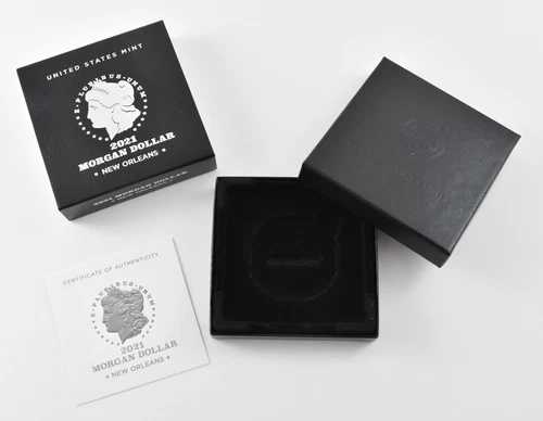 2021年Oミント モーガン銀貨 OGP - ニューオーリンズ ボックス&鑑定書付き - コインなし|WORLD RESOURCE【QUEEN店】