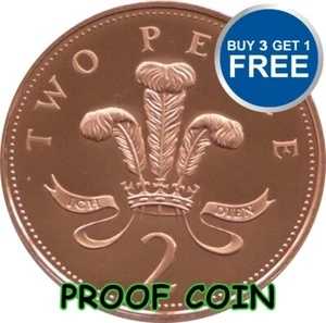 プルーフ版 イギリス 十進法 2ペンス硬貨 1971年~2015年発行の年号を選択可能|WORLD RESOURCE【QUEEN店】