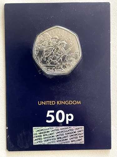 英国王立造幣局 2024年 50ペンス硬貨 - D-DAY - 未使用品 - チェック用|WORLD RESOURCE【QUEEN店】