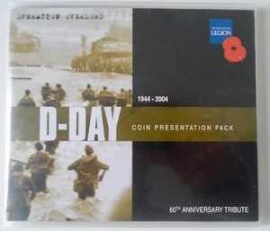 ガーンジー島 2004年 カラー D-DAY 5ポンドクラウン硬貨 - ロイヤルミント ギフトパック 未開封|WORLD RESOURCE【QUEEN店】
