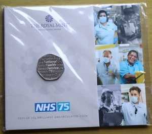 英国王立造幣局発行 国民保健サービス(NHS)創設75周年記念 2023年 50ペンス硬貨(密封パック)|WORLD RESOURCE【QUEEN店】