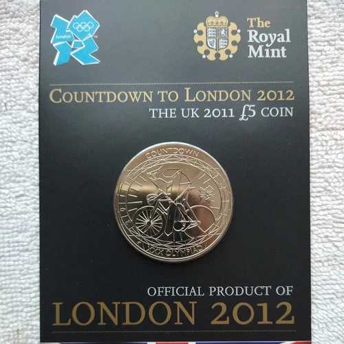 ロンドン2012オリンピック開催までのカウントダウン記念コイン（2011年発行）5ポンド（BUNCプレゼンテーションパック付き）｜WORLD RESOURCE【QUEEN店】