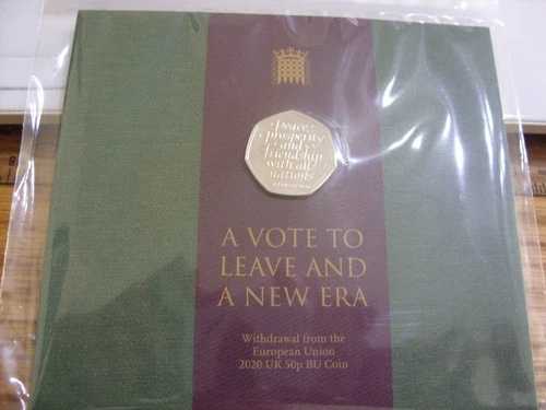 英国王立造幣局発行 50ペンス硬貨パック - EU離脱記念 - 2020年1月 - 未開封パック|WORLD RESOURCE【QUEEN店】