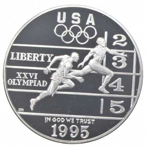 1995年発行、オリンピック陸上競技記念プルーフ銀貨1ドル｜WORLD RESOURCE【QUEEN店】