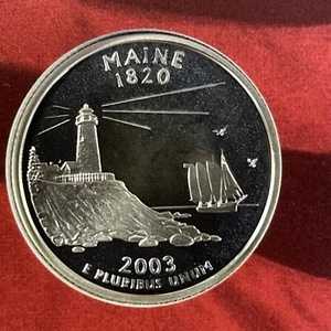 2003年Sミント メイン州銀貨プルーフ州記念25セント硬貨 90%銀 プルーフセットより|WORLD RESOURCE【QUEEN店】