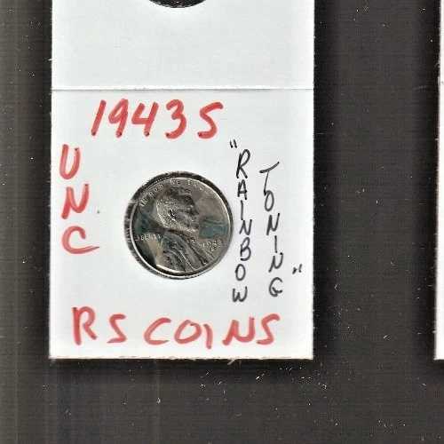 1943年 S リンカーンセント ～レインボートーン～ CH 未流通 ～RS COINS #39U 送料無料｜WORLD RESOURCE【QUEEN店】