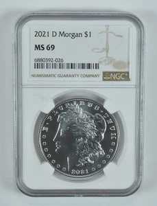2021年Dミント モーガン銀貨 MS69 NGC ブラウンラベル|WORLD RESOURCE【QUEEN店】
