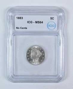 1883年 リバティVニッケル セントなし MS64 ICG｜WORLD RESOURCE【QUEEN店】 54,780円