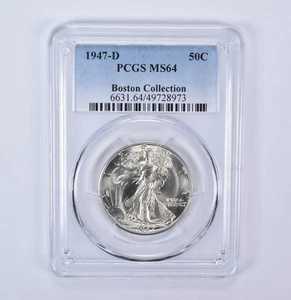 1947年Dミント ウォーキングリバティハーフダラー ボストンコレクション MS64 PCGS｜WORLD RESOURCE【QUEEN店】 54,780円
