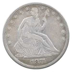 1871年 シーテッド・リバティ・ハーフダラー *6682｜WORLD RESOURCE【QUEEN店】